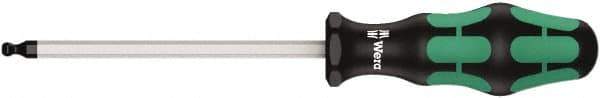 Wera - 5/16" Hex Ball End Driver - 6" Bade Length, Ergonomic Cushion Grip Handle, 262mm OAL - Exact Tool & Supply