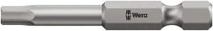 Wera - 9/64" Hex Bit - 1/4" Hex Drive, 3-1/2" OAL - Exact Tool & Supply