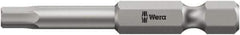 Wera - 2.5mm Hex Bit - 1/4" Hex Drive, 3-1/2" OAL - Exact Tool & Supply