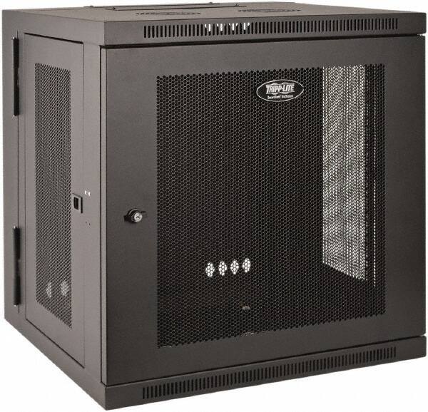 Tripp-Lite - 23-1/2" Overall Width x 12" Rack Height x 21-5/8" Overall Depth Data Cable Enclosure - 200 Lb Capacity, Black - Exact Tool & Supply