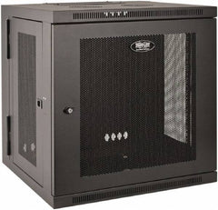 Tripp-Lite - 23-1/2" Overall Width x 12" Rack Height x 21-5/8" Overall Depth Data Cable Enclosure - 200 Lb Capacity, Black - Exact Tool & Supply