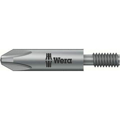 Wera - #1 Phillips Screwdriver Bit - M4 Drive, 1-1/4" OAL - Exact Tool & Supply
