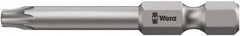 Wera - 1/4" Drive T27 Torx Plus Screwdriver Bit - 3-1/2" OAL, Tamper Resistant Bit - Exact Tool & Supply