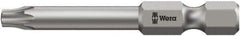 Wera - 1/4" Drive T27 Torx Plus Screwdriver Bit - 2" OAL, Tamper Resistant Bit - Exact Tool & Supply
