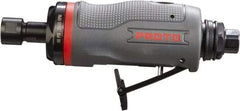 Proto - 1/4" Collet, Straight Handle, Straight Air Die Grinder - 25,000 RPM, Rear Exhaust, 4 CFM, 0.5 hp, 90 psi, 1/4" Inlet - Exact Tool & Supply