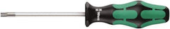 Wera - T30 Torx Driver - 300mm Blade Length, Ergonomic Handle - Exact Tool & Supply