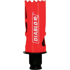 Freud - 1-1/8" Diam, 2-3/8" Cutting Depth, Hole Saw - Bi-Metal Saw, Toothed Edge - Exact Tool & Supply