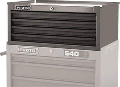 Proto - 4 Drawer Intermediate Tool Chest - 26-1/4" Wide x 18" Deep x 10" High, Steel, Red - Exact Tool & Supply
