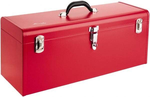 Kennedy - 1 Tray Tool Box - 24-1/8" Wide x 8-5/8" Deep x 9-3/4" High, Steel, Red - Exact Tool & Supply
