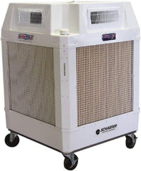Schaefer Ventilation Equipment - 24 Gal Capacity, 1 hp, 2,460 & 1,660 CFM Evaporative Cooler - 13.7 Amp Rating, 115 Volts, 2 Speed - Exact Tool & Supply