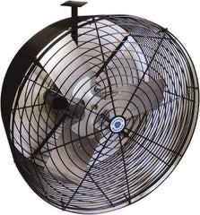 Schaefer Ventilation Equipment - 20" Blade, 1/2 hp, 5,830 CFM, Industrial Circulation Fan - Ceiling Mount, 1 Speed - Exact Tool & Supply