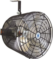 Schaefer Ventilation Equipment - 12" Blade, 1/10 hp, 1,470 CFM, Variable Speed Industrial Circulation Fan - Ceiling Mount, 1 Speed - Exact Tool & Supply