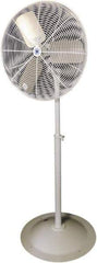 Schaefer Ventilation Equipment - 30" Blade, 1/2 hp, 8,500 & 9,600 CFM, Oscillating Industrial Circulation Fan - Pedestal, 2 Speed - Exact Tool & Supply
