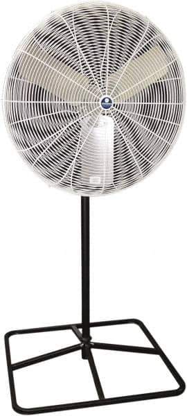 Schaefer Ventilation Equipment - 30" Blade, 1/2 hp, 7,000 & 9,420 CFM, Industrial Circulation Fan - Pedestal, 2 Speed - Exact Tool & Supply