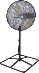 Schaefer Ventilation Equipment - 30" Blade, 1/2 hp, 7,000 & 9,420 CFM, Industrial Circulation Fan - Pedestal, 2 Speed - Exact Tool & Supply