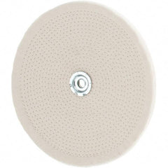 Value Collection - 10" Diam x 1/4" Thick Unmounted Buffing Wheel - 40 Ply, Polishing, 1" Arbor Hole, Hard Density - Exact Tool & Supply