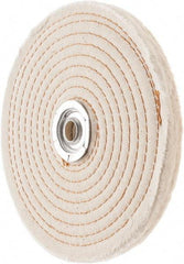 Value Collection - 6" Diam x 1/2" Thick Unmounted Buffing Wheel - 50 Ply, Polishing, 1" Arbor Hole, Hard Density - Exact Tool & Supply