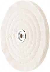 Value Collection - 8" Diam x 1/2" Thick Unmounted Buffing Wheel - 50 Ply, Polishing, 1" Arbor Hole, Medium Density - Exact Tool & Supply