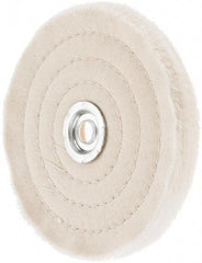 Value Collection - 6" Diam x 1/2" Thick Unmounted Buffing Wheel - 50 Ply, Polishing, 1" Arbor Hole, Medium Density - Exact Tool & Supply