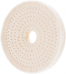 Value Collection - 6" Diam x 1/2" Thick Unmounted Buffing Wheel - 50 Ply, Polishing, 1" Arbor Hole, Hard Density - Exact Tool & Supply
