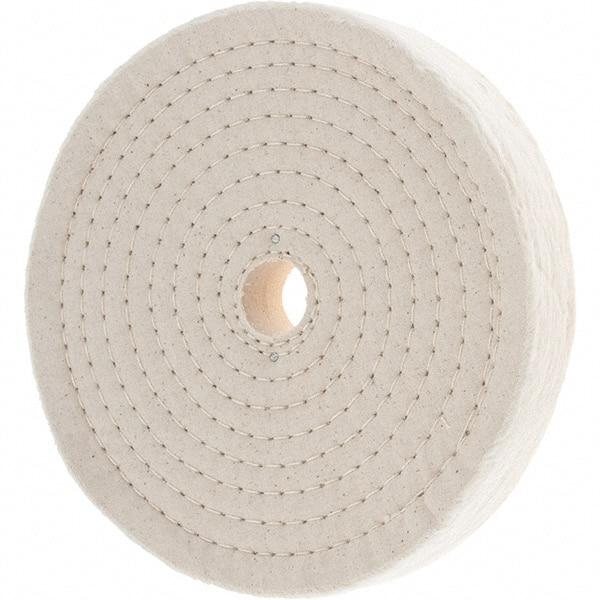 Value Collection - 8" Diam x 1" Thick Unmounted Buffing Wheel - 80 Ply, Polishing, 1" Arbor Hole, Hard Density - Exact Tool & Supply