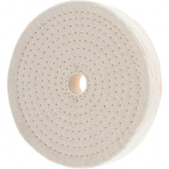Value Collection - 8" Diam x 1" Thick Unmounted Buffing Wheel - 80 Ply, Polishing, 1" Arbor Hole, Hard Density - Exact Tool & Supply