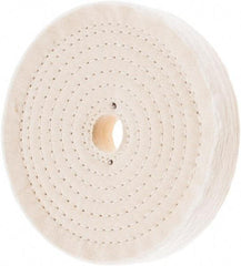 Value Collection - 7" Diam x 1" Thick Unmounted Buffing Wheel - 80 Ply, Polishing, 1" Arbor Hole, Hard Density - Exact Tool & Supply