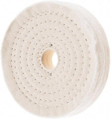 Value Collection - 6" Diam x 1" Thick Unmounted Buffing Wheel - 80 Ply, Polishing, 1" Arbor Hole, Hard Density - Exact Tool & Supply