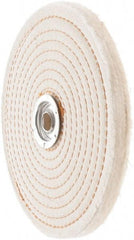 Value Collection - 6" Diam x 1/2" Thick Unmounted Buffing Wheel - 50 Ply, Polishing, 1" Arbor Hole, Hard Density - Exact Tool & Supply