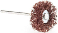 Made in USA - 7/8" Diam x 1/4" Thick, Hard Mounted Polishing Wheel - 0 Ply, Coarse Grade, 3/32" Shank Diam - Exact Tool & Supply