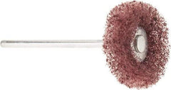 Made in USA - 7/8" Diam x 1/4" Thick, Soft Mounted Polishing Wheel - 0 Ply, Fine Grade, 3/32" Shank Diam - Exact Tool & Supply