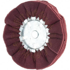 Value Collection - 12" Diam x 6" Thick, Medium Mounted Polishing Wheel - 2 Ply, Medium Grade, 1-1/4" Shank Diam - Exact Tool & Supply