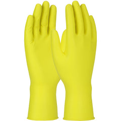‎67-306/XXL Disposable Gloves - Ambi-Dex Grippaz Jan San - Yellow - 6 Mil Nitrile - Fish Scale Grip - 48/Bx - Exact Tool & Supply