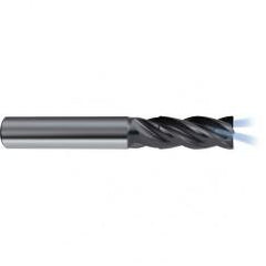 12mm Dia. - 83mm OAL - 4 FL Variable Helix Nano-A Carbide End Mill - Exact Tool & Supply