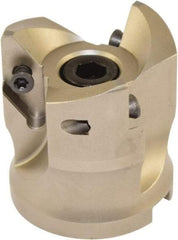 Millstar - 3 Inserts, 52mm Cut Diam, 22mm Arbor Diam, Indexable Square-Shoulder Face Mill - 0/90° Lead Angle, 55mm High, VCGT Insert Compatibility, Series ASMN - Exact Tool & Supply