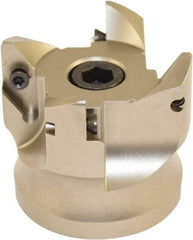 Millstar - 4 Inserts, 66mm Cut Diam, 27mm Arbor Diam, Indexable Square-Shoulder Face Mill - 0/90° Lead Angle, 60mm High, VCGT Insert Compatibility, Series ASMN - Exact Tool & Supply