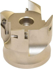 Millstar - 4 Inserts, 63mm Cut Diam, 22mm Arbor Diam, Indexable Square-Shoulder Face Mill - 0/90° Lead Angle, 60mm High, VCGT Insert Compatibility, Series ASMN - Exact Tool & Supply