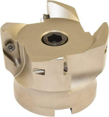 Millstar - 4 Inserts, 80mm Cut Diam, 27mm Arbor Diam, Indexable Square-Shoulder Face Mill - 93° Lead Angle, 60mm High, VCGT Insert Compatibility, Series ASMC - Exact Tool & Supply