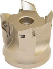 Millstar - 4 Inserts, 63mm Cut Diam, 22mm Arbor Diam, Indexable Square-Shoulder Face Mill - 93° Lead Angle, 60mm High, VCGT Insert Compatibility, Series ASMC - Exact Tool & Supply