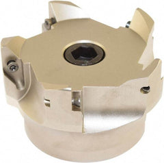 Millstar - 5 Inserts, 80mm Cut Diam, 27mm Arbor Diam, Indexable Square-Shoulder Face Mill - 0/90° Lead Angle, 60mm High, VCGT Insert Compatibility, Series ASMN - Exact Tool & Supply
