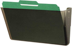 Deflect-o - 13" Wide x 7" High x 4" Deep Plastic Wall File - 1 Compartment, Smoke - Exact Tool & Supply