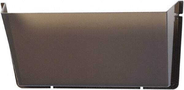 Deflect-o - 14-1/2" Wide x 6-1/2" High x 3" Deep Plastic Wall File - 1 Compartment, Smoke - Exact Tool & Supply