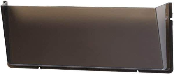 Deflect-o - 17-1/2" Wide x 6-1/2" High x 3" Deep Plastic Wall File - 1 Compartment, Smoke - Exact Tool & Supply