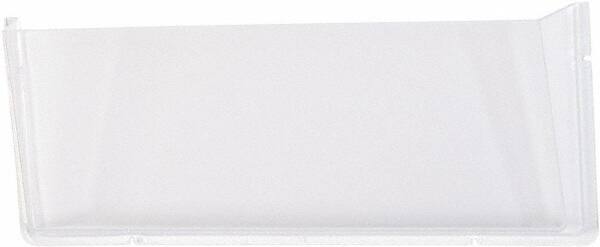 Deflect-o - 17-1/2" Wide x 6-1/2" High x 3" Deep Plastic Wall File - 1 Compartment, Clear - Exact Tool & Supply