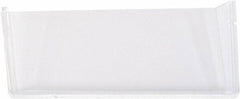 Deflect-o - 17-1/2" Wide x 6-1/2" High x 3" Deep Plastic Wall File - 1 Compartment, Clear - Exact Tool & Supply
