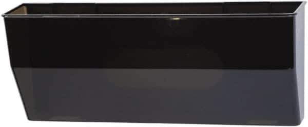 Deflect-o - 15" Wide x 6-3/8" High x 3" Deep Plastic Wall File - 1 Compartment, Smoke - Exact Tool & Supply