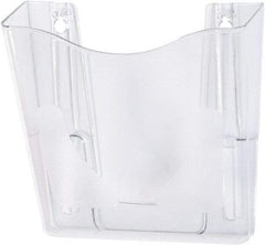 Deflect-o - 10-1/4" Wide x 10" High x 4" Deep Plastic Wall File - 1 Compartment, Clear - Exact Tool & Supply