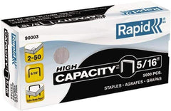 Rapid - 5/16" Leg Length, Galvanized Steel Staplers-Full Strip Desktop Staples - 50 Sheet Capacity, For Use with Rapid S50 High-Capacity SuperFlatClinch Half Strip Desktop Stapler, K1 Pliers, K2 & R90E - Exact Tool & Supply