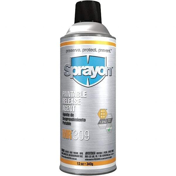 Sprayon - 12 Ounce Aerosol Can, Clear, General Purpose Mold Release - Silicone Composition - Exact Tool & Supply