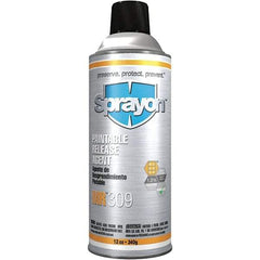 Sprayon - 12 Ounce Aerosol Can, Clear, General Purpose Mold Release - Silicone Composition - Exact Tool & Supply